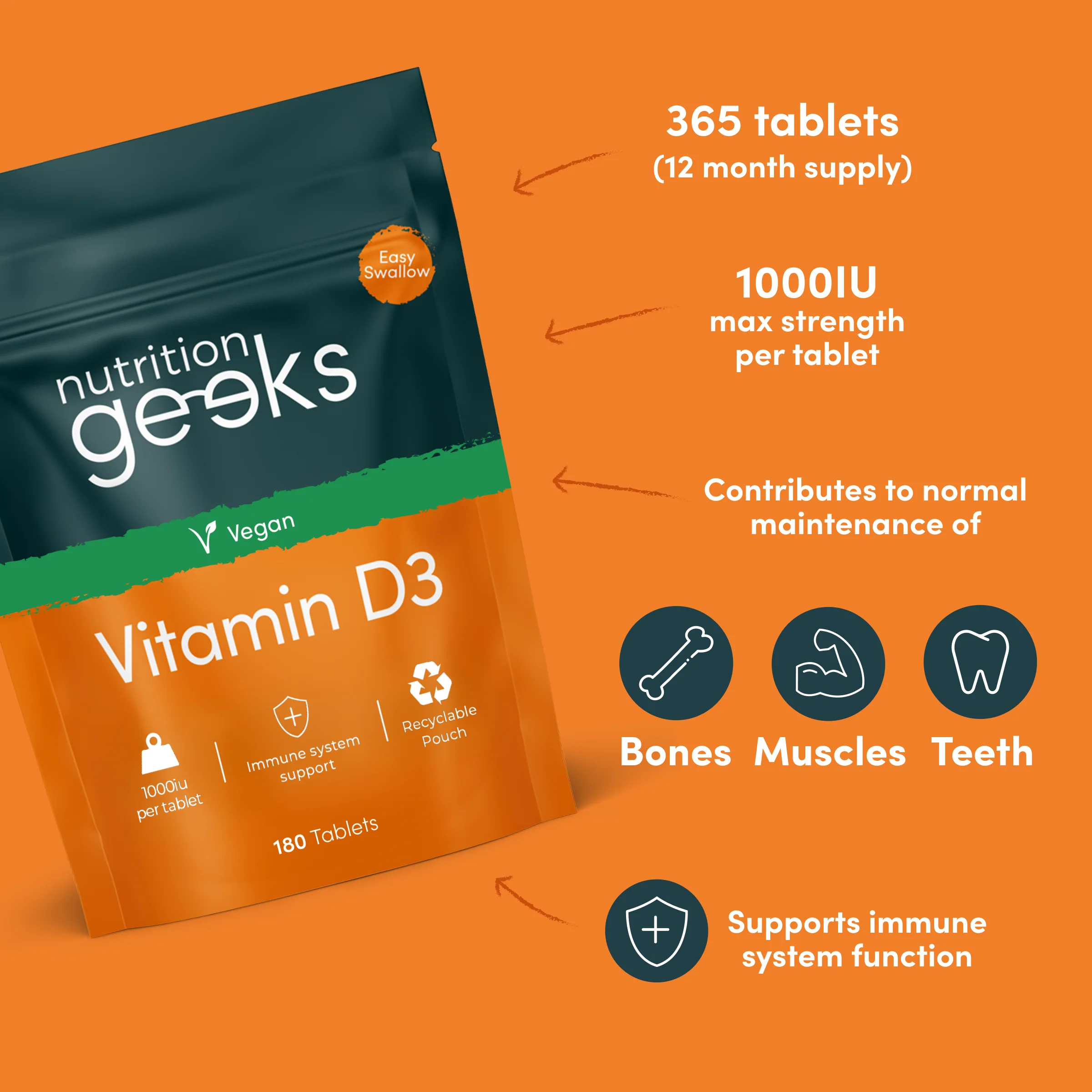 Vegan Vitamin D 1000iu Optimum Strength - Image 4